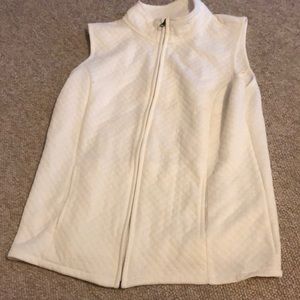 White Pleated Vest